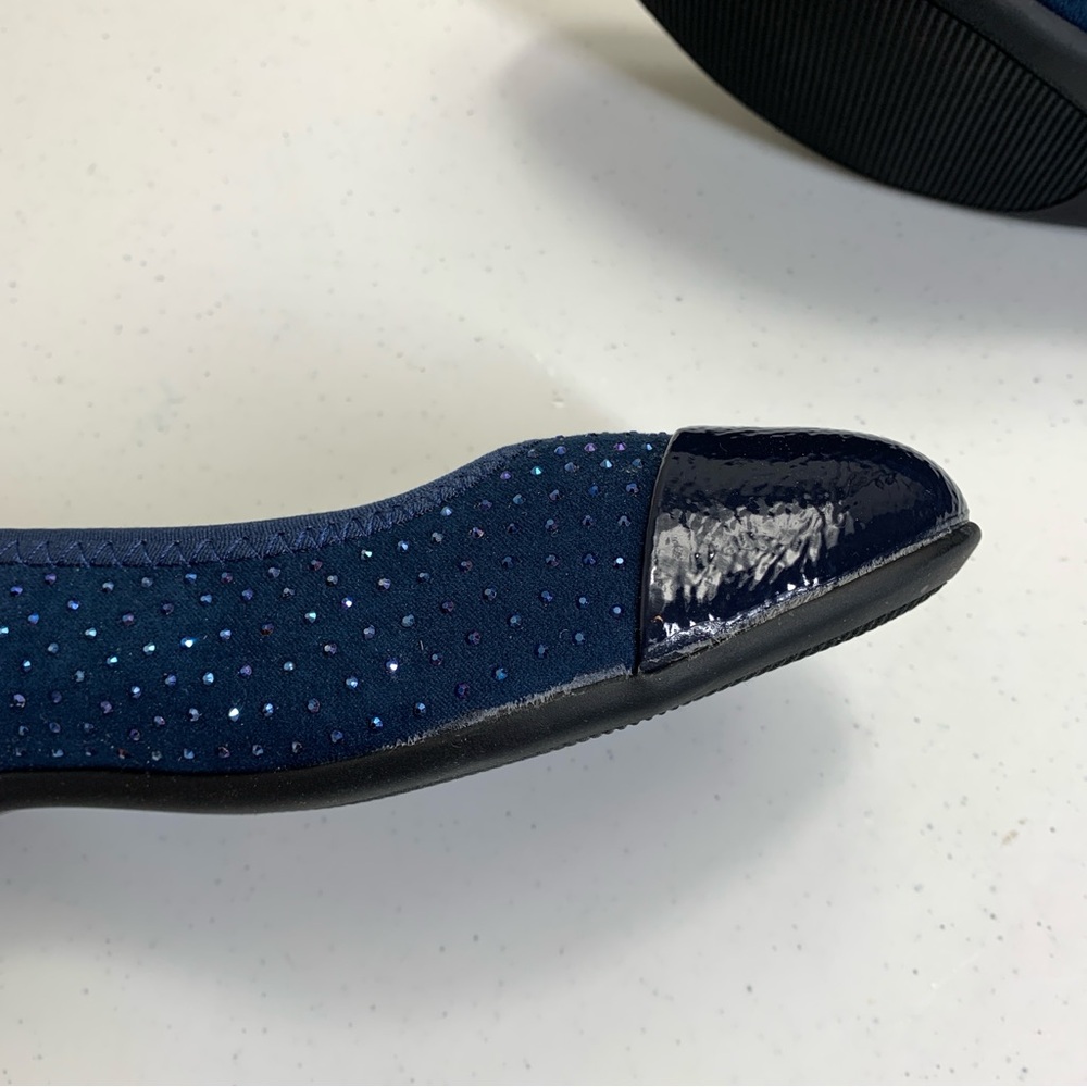 Karen Scott Womens Ambree Navy Toe Cap Slip On Shoes -size8.5 - Picture 6 of 13